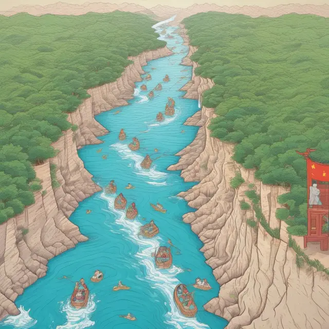 Two rivers converging, symbolizing the end of China