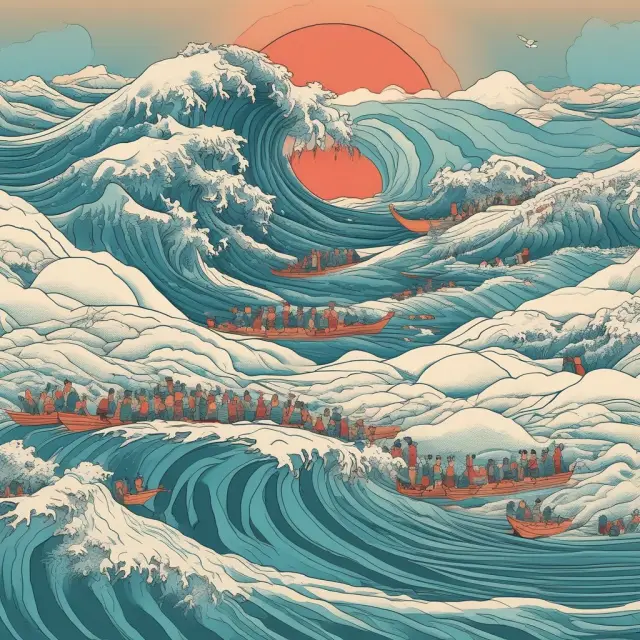 An image depicting a demographic wave representing the One-Child Policy