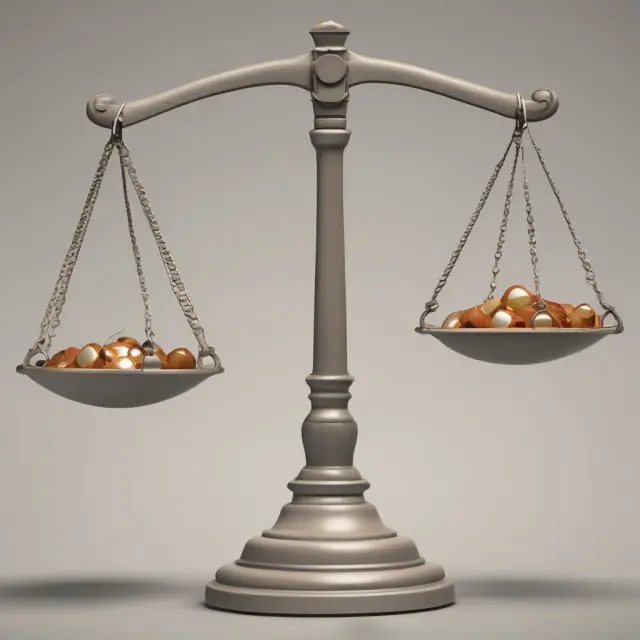 Image: A balanced scale weighing the significance of results through p-value calculations.