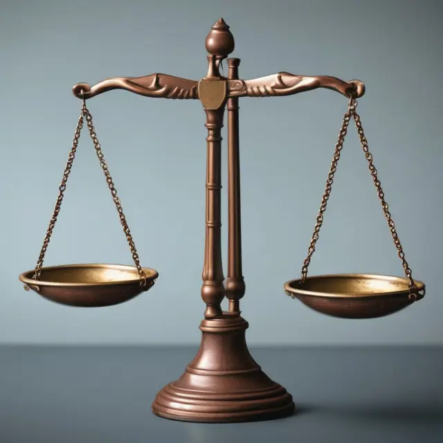 A scale with financial charts representing long-term earnings remains steady, while a second scale with stock price fluctuations is affected by frequent one-time charges.