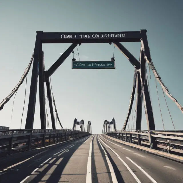 Image of a bridge connecting two sides, representing recurring and non-recurring expenses, with a signpost labeled 