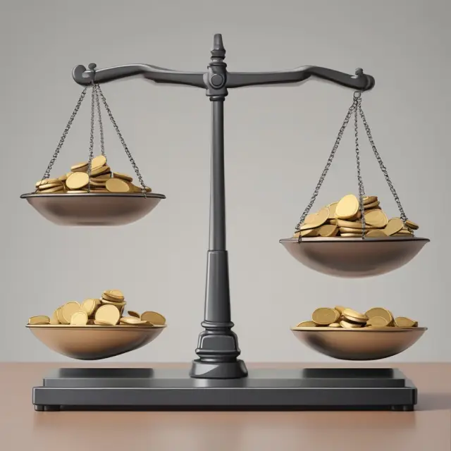 Balance scale separating regular business operations from one-time items for accurate financial analysis.