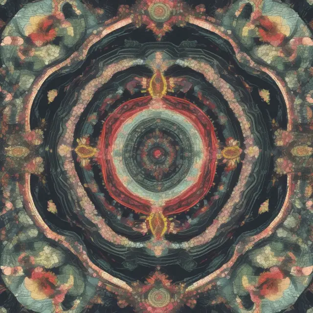 An intricate kaleidoscope filled with colorful one-time gains and losses, representing various nonrecurring events on a financial statement