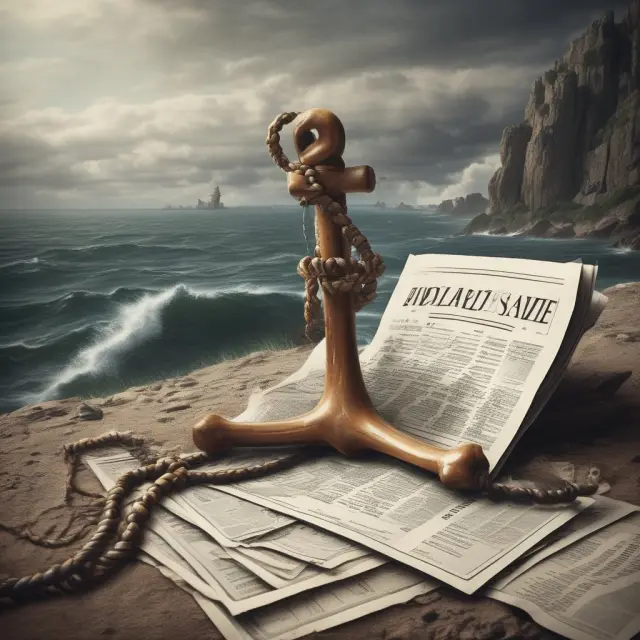 An image of an onerous contract represented as a heavy anchor, symbolizing its burden on a company