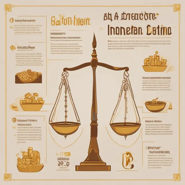 A golden scale balanced between various financial services, symbolizing the advantages and challenges of a one-stop shop