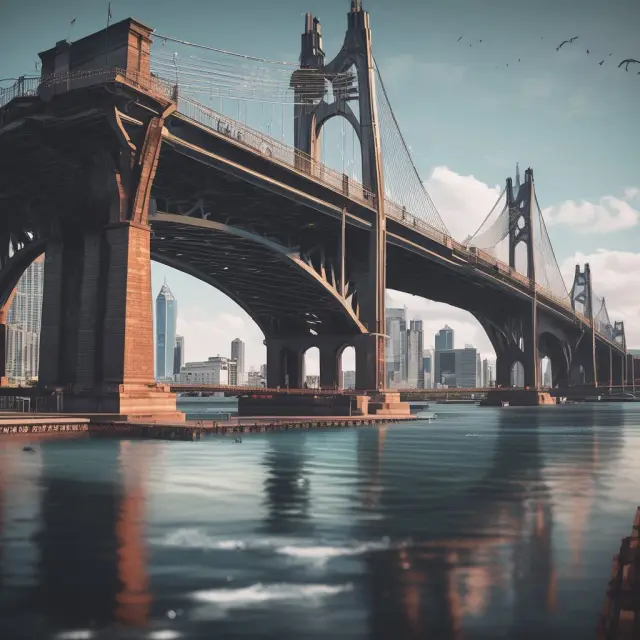 Bridge symbolizing one-touch options, connecting investors to their desired market outcomes