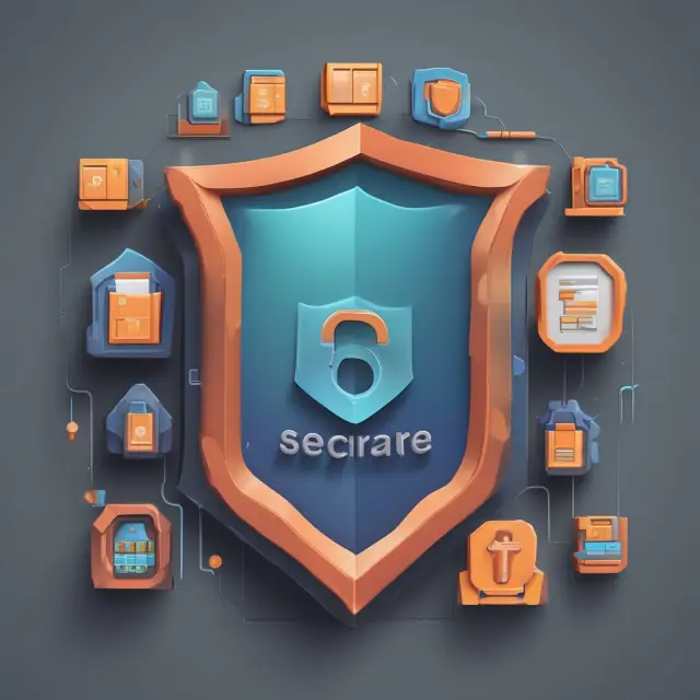 A shield emblazoned with 3D Secure logo protecting an e-commerce store from shoplifting through chargebacks