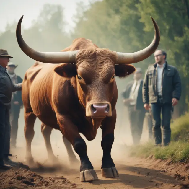 A powerful bull representing OTPPB stands proudly in a well-structured arena, symbolizing its independence and strong internal governance
