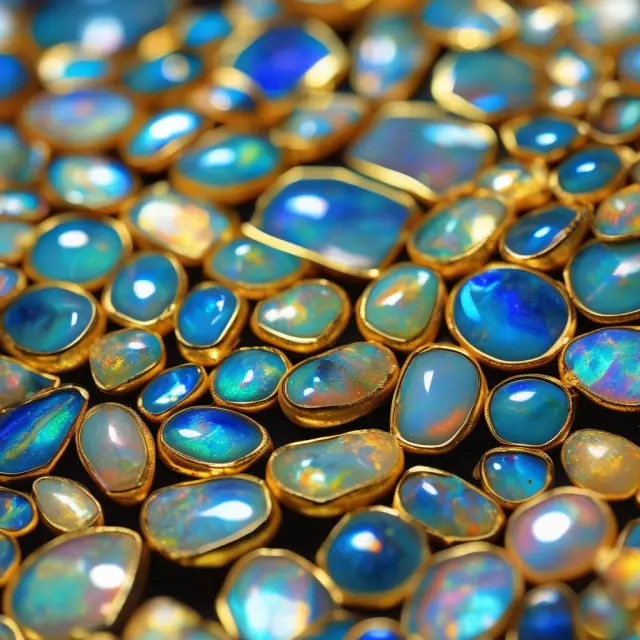 An image of golden OPALS pouring into a sea of blue-chip stocks, symbolizing the optimized nature and improved performance potential of OPALS