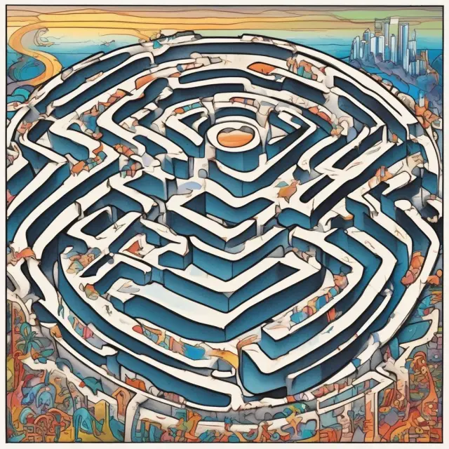 An intricate maze illustrating the regulatory framework guiding OPALS, paving the way to ETFs.
