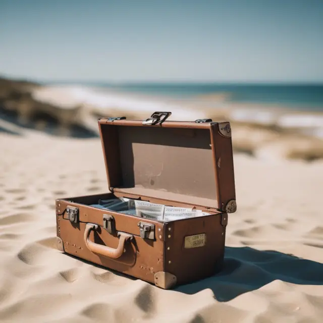 An old wooden enigma box with a key being turned, releasing a scroll bearing opaque pricing secrets from the travel industry