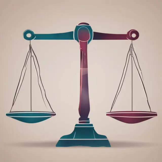 A balance scale with price transparency on one pan and opaque pricing on the other, illustrating a business