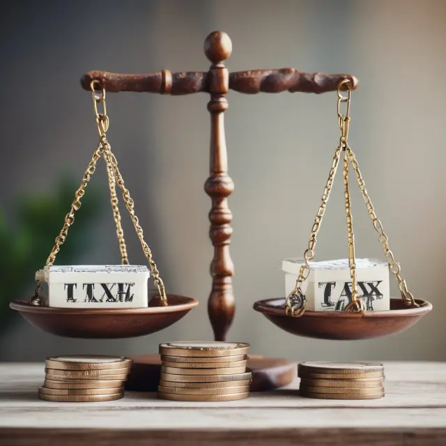 A balance scale weighing market conditions and tax implications against financial planning and REIT structure in the context of an opco deal.
