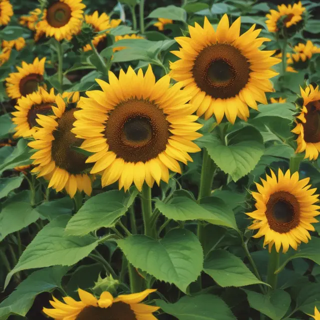 A beautiful garden filled with sunflowers symbolizing various other post-employment benefits (OPEBs) for retirees, including health coverage, life insurance, and deferred compensation.