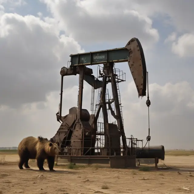 An ornate ballroom scene with OPEC as a regal partner, surrounded by Russian bears, Chinese dragons, and US bulls. They collaborate, compete, and maintain balance in the global oil market.