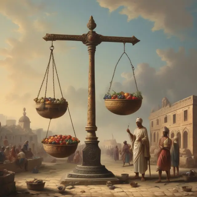 A vintage scale contrasts the OPEC Basket with a dynamic oil market, symbolizing the balance of tradition and adaptability in crude pricing.