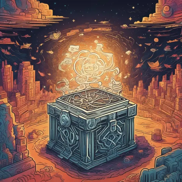 A woman opening Pandora