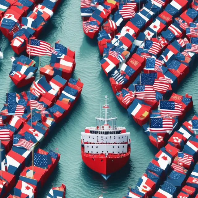 Ships sailing through a complex maze formed by flags, symbolizing the need for businesses to navigate various marine insurance regulations