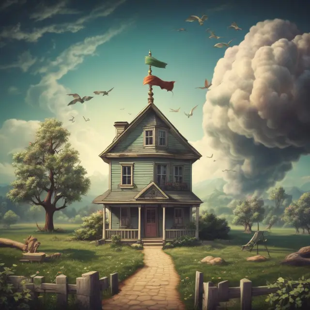 Image of a wise mortgage goddess extending scrolls of knowledge about open-end mortgages to co-borrowers, symbolizing access and wisdom for effective financial decision making
