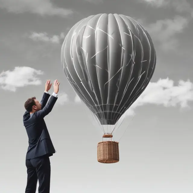 A business releasing a hot air balloon, representing the freedom and control offered by open-end leases
