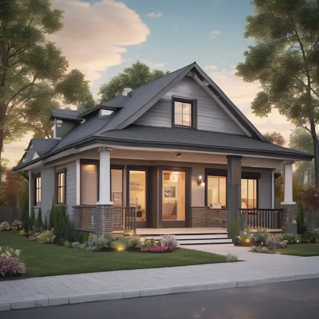 Digital open houses represented as a beautiful, modern bridge connecting homebuyers with virtual property tours and online listings