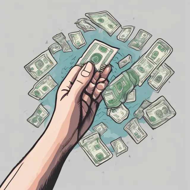 Hand grasping debit card in front of flowing water, symbolizing access to available funds with this common open loop payment method.