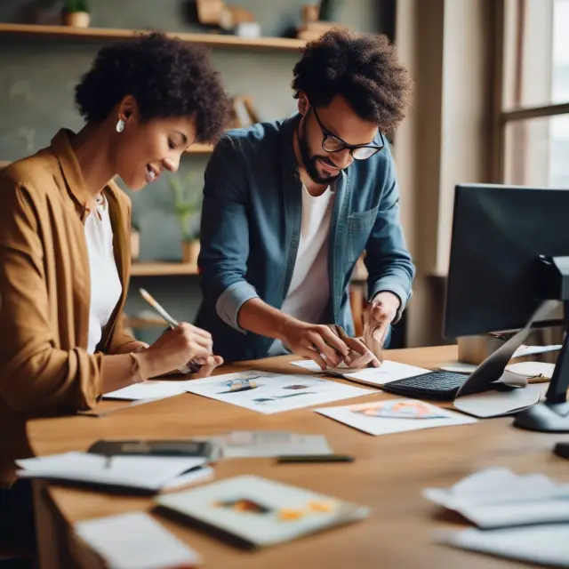 A retailer and bank working together to create a co-branded open loop credit card. Benefits of partnership shown with interconnected branches.