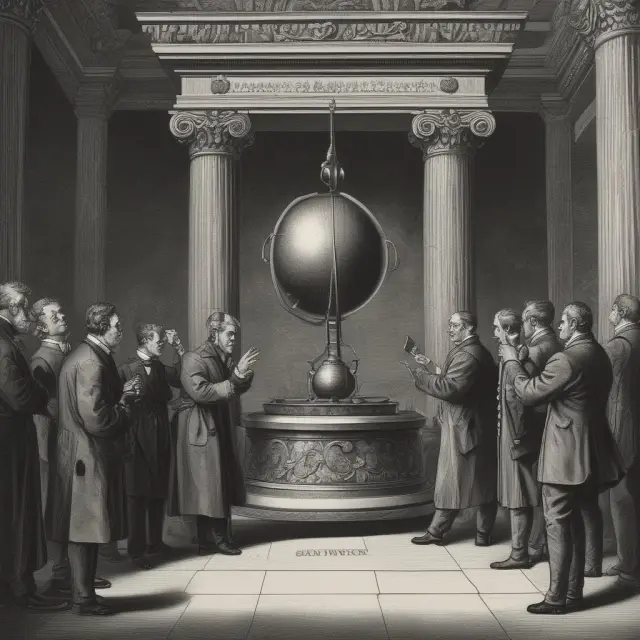 An individual holding a golden gong, surrounded by mythical creatures and misconceptions, with the truth shining from within, symbolizing the clearing of opening bell misunderstandings