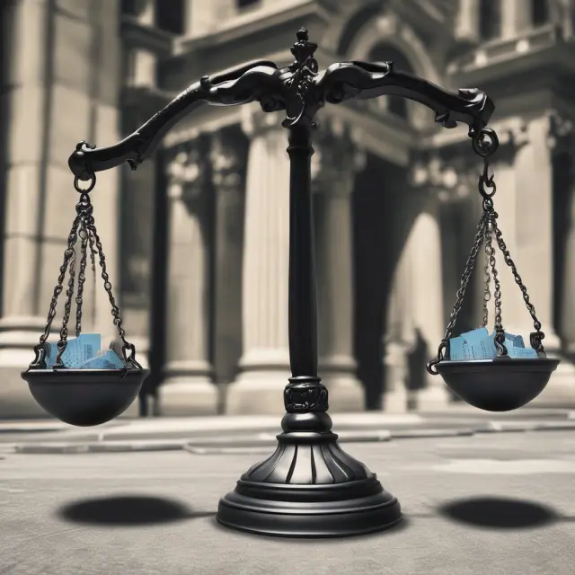 Two scales with the NYSE call market on one side and NASDAQ opening cross on another, illustrating price calculation methods for different stock exchanges