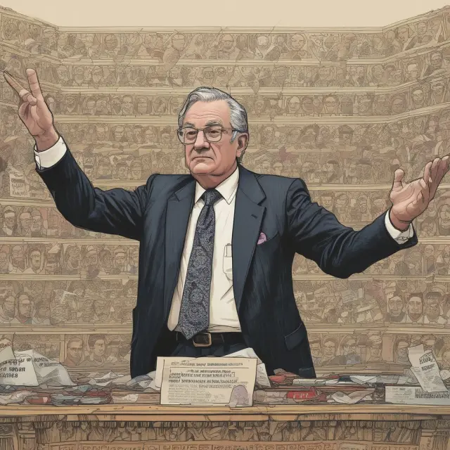 A fed chairman conducting an orchestra of interest rates with open market operations