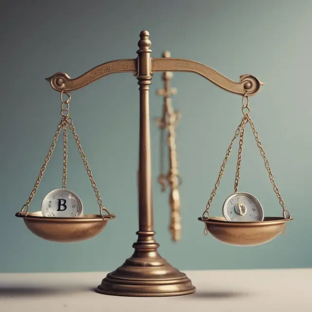 Golden balances with open offer symbol on one pan and rights issue on the other, demonstrating market equilibrium