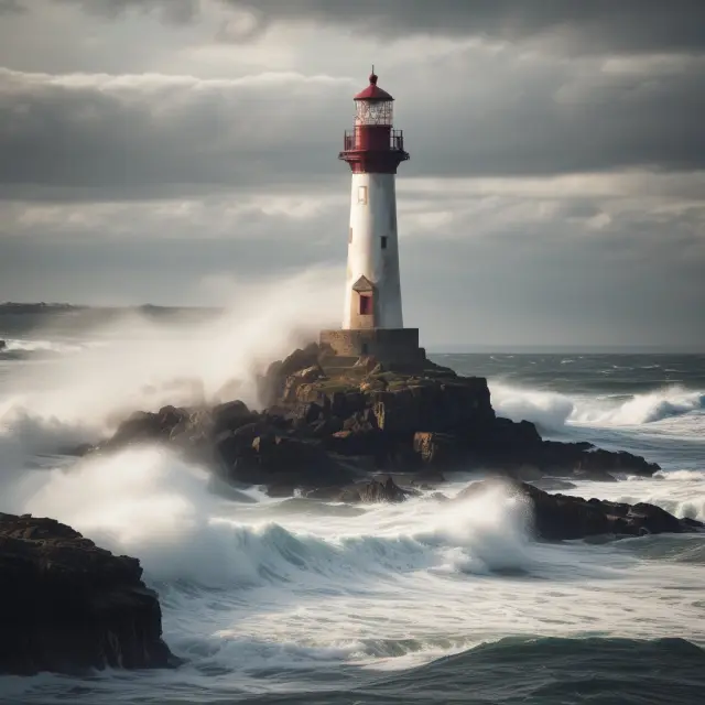 Open orders illustrated as a lighthouse amidst market volatility, emphasizing the importance of awareness and management.