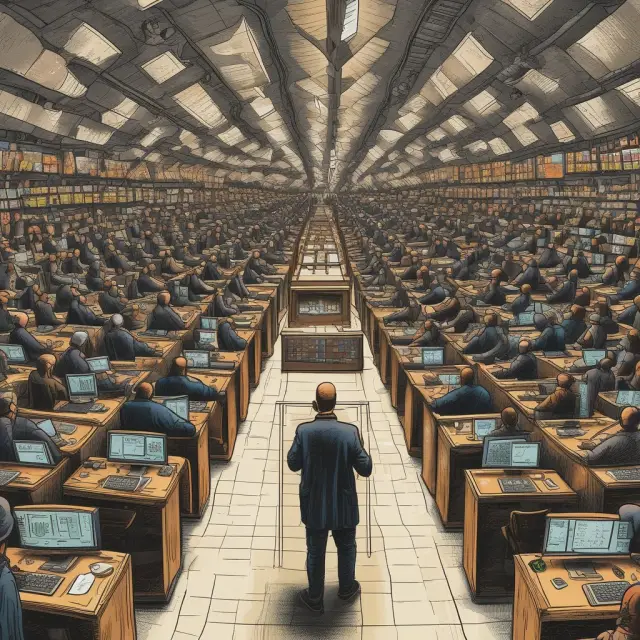 Market makers standing in a bustling trading pit, maintaining liquidity with their displayed buy-sell quotes