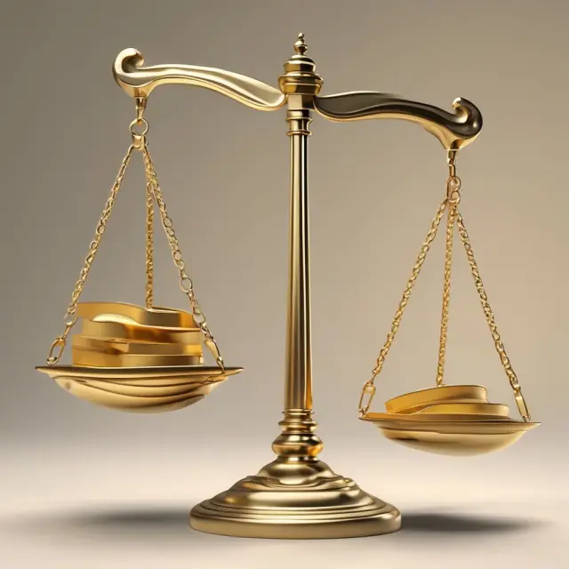 An image of a golden scale, with operating activities represented by weights on one side, and revenues, expenses, income statement, cash flow statement on the other, illustrating their relationship.