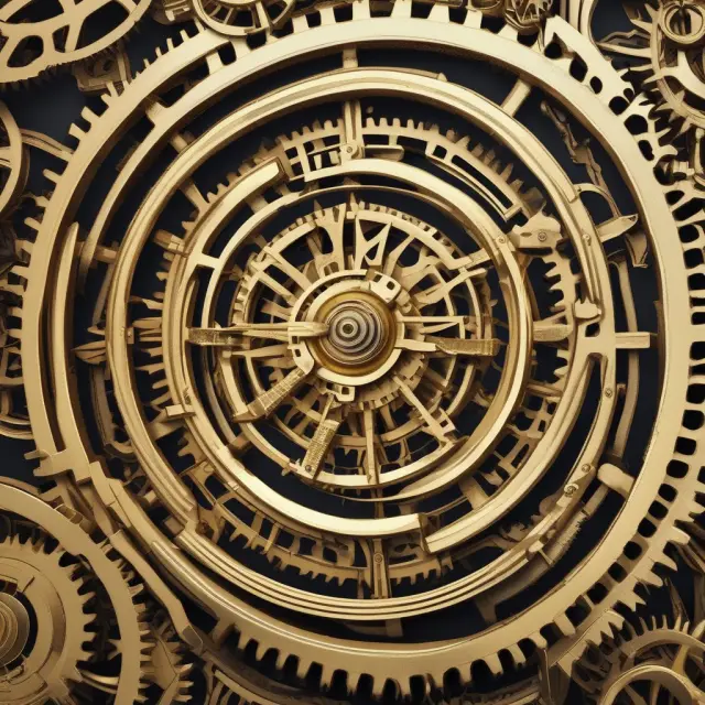 Golden gears symbolizing manufacturing, sales, advertising, and marketing as operating activities.