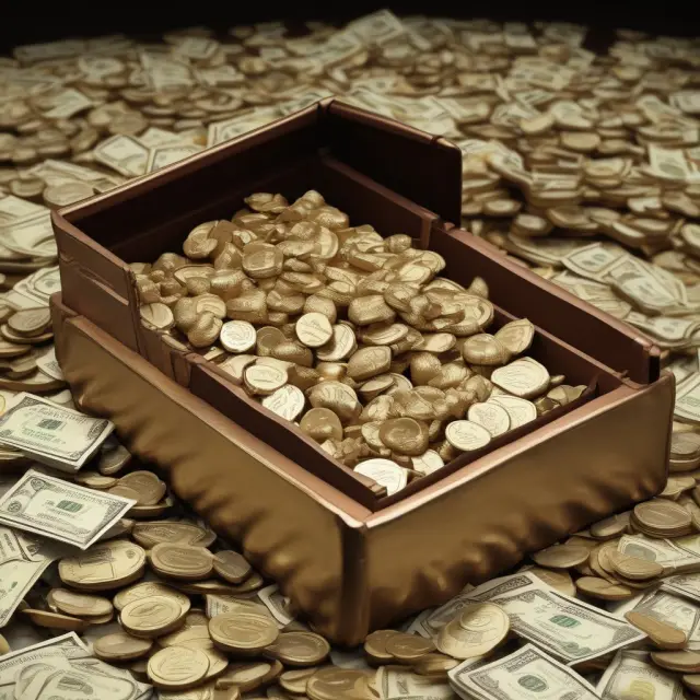 A gold nugget being extracted from a pile of financial data, symbolizing the hidden insights obtained from Operating Cash Flow Margin analysis