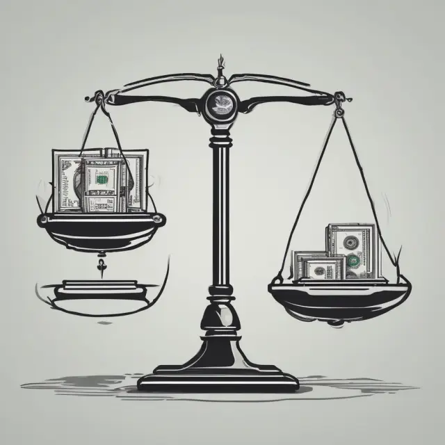 A scale balanced between revenue sales and operating cash flows to represent Operating Cash Flow Margin