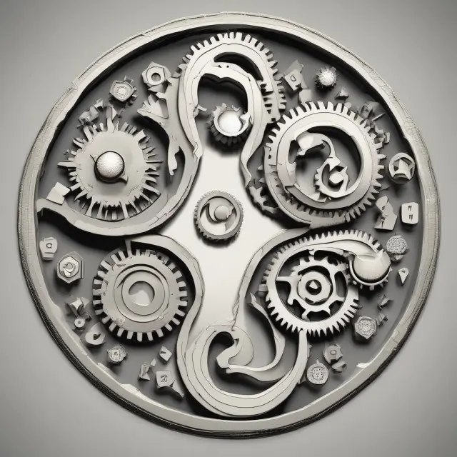 Visualization of COGS and SG&A expenses as yin and yang symbols, highlighting their interconnectedness in a company