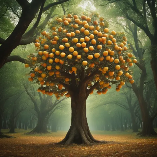 Golden apples represent operating revenue, growing in a forest symbolizing institutional investments