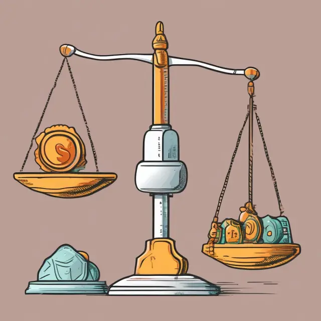 Image depicting a scale with one side representing operating revenue from core business activities and the other representing non-operating revenue from unusual events