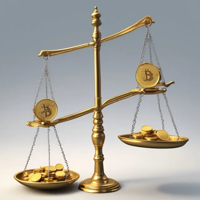 Gold coins symbolize operating profit; silver coins signify net profit, demonstrating their relationship on a balance scale