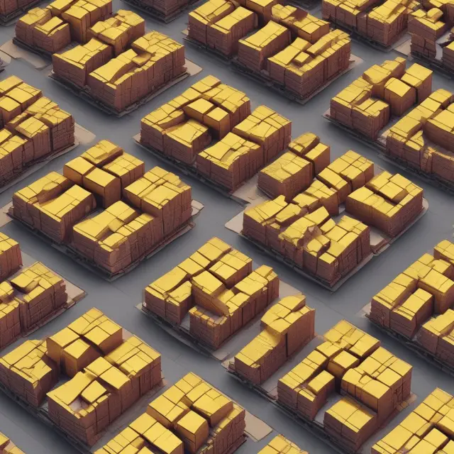 Golden bricks removed from a factory depicting asset sales exclusion in operating profit calculation