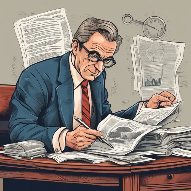 An affluent investor scrutinizes the relationship between Net Income and Operating Cash Flow with magnifying glass in hand.