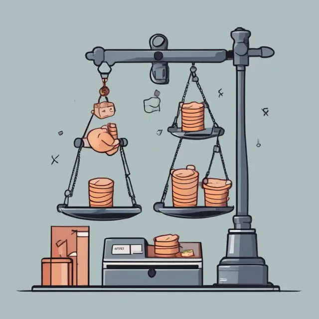 Scales balancing capital expenditures, dividends, and financing based on operating cash flow - representing the impact of this key financial metric on business decisions