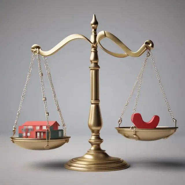 Operating lease vs. Finance lease: A balance scale representing the choice between lessee flexibility (operating lease) and asset ownership (finance lease).