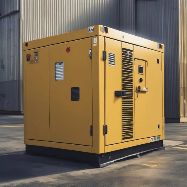 A golden key opens the door to an operating lease agreement for a generator, symbolizing financial flexibility and business continuity.