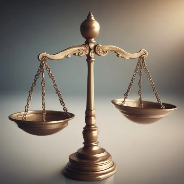 Balanced scales representing operating lease advantages and disadvantages