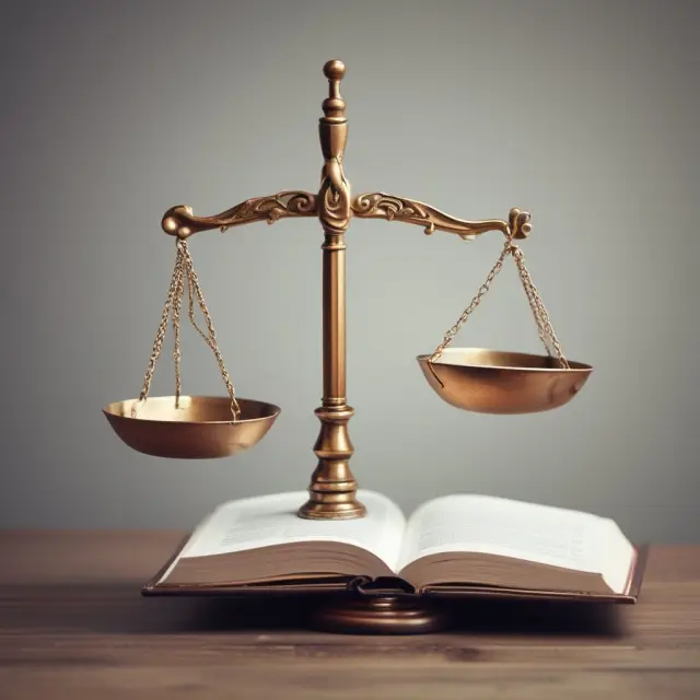 An image of a balanced scale with an open book representing an operating lease on one side, emphasizing its importance for businesses