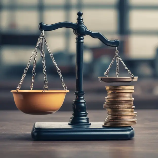 Scales with divergent weights representing operating margins of companies within different industries, emphasizing the importance of context when analyzing profitability.