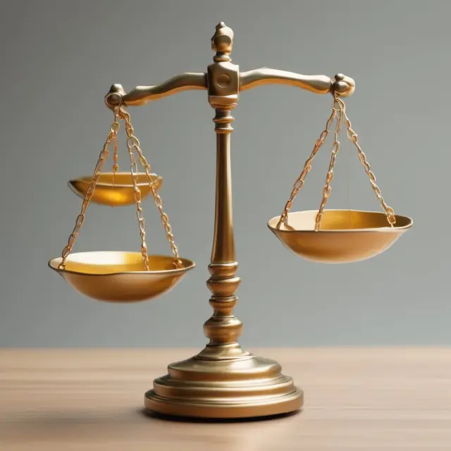 Three golden scales represent operating, gross, and net profitability ratios balancing a company